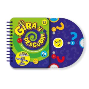 Gira y descubre 6-7 años, libro lleno de preguntas y juegos interactivos, perfecto para llevar a todas partes y fomentar el aprendizaje activo.