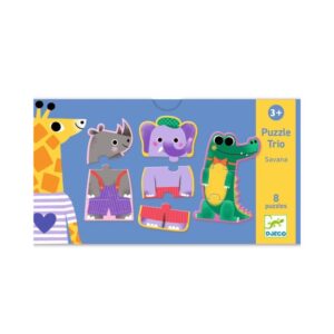 Educativos puzzle dúo trio savana