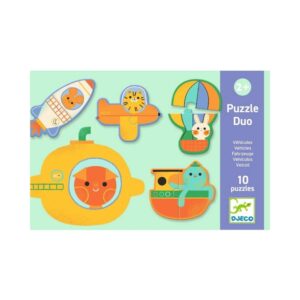 Educativos puzzle dúo vehículos