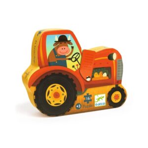 Puzzle silueta el tractor