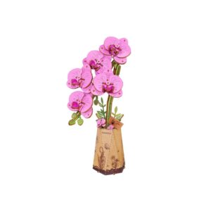 Flor de madera Orquídia Mariposa Púrpura (1)