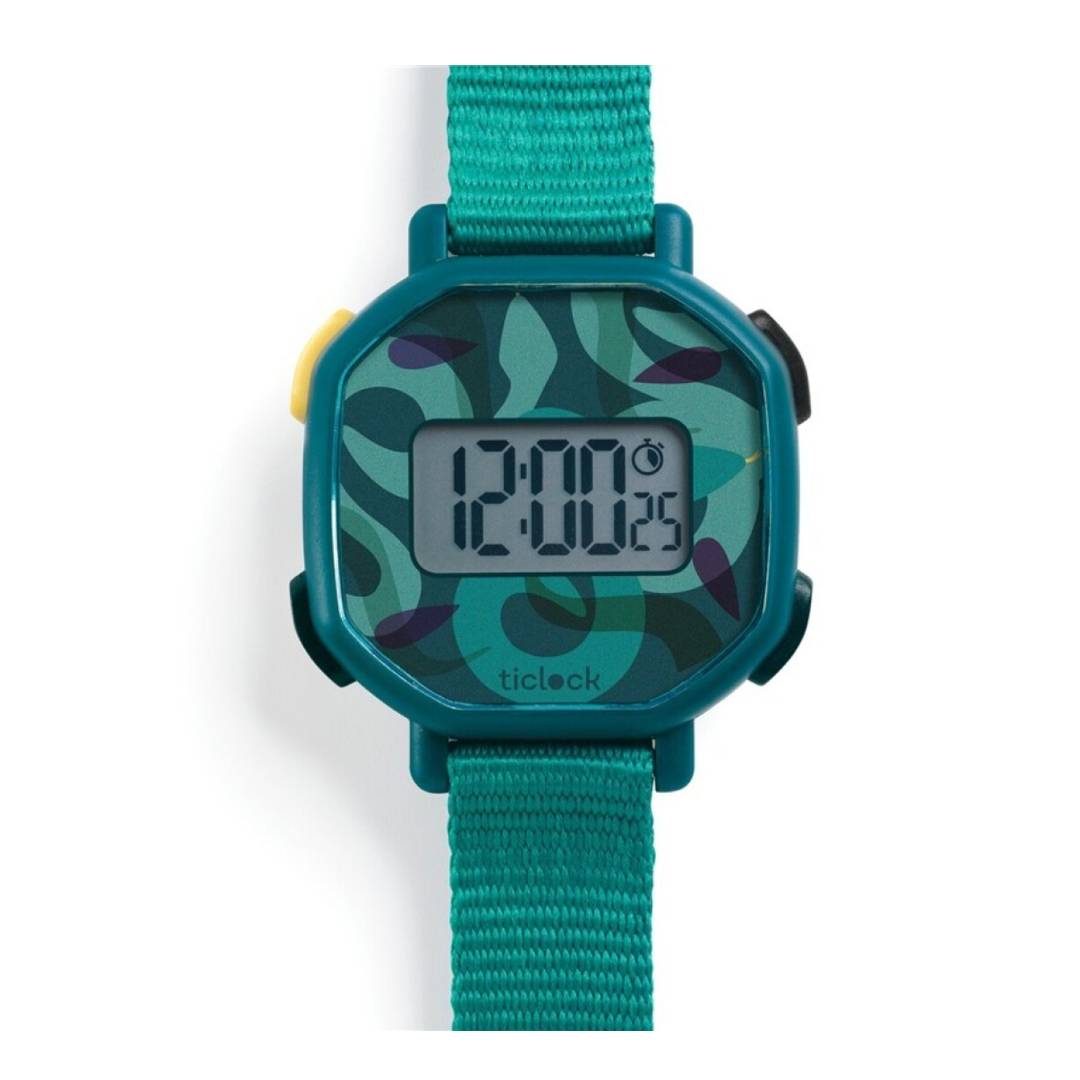 Reloj digital infantil Green Snakes – Djeco Reloj digital infantil Green Snakes – Djeco - Imagen 1